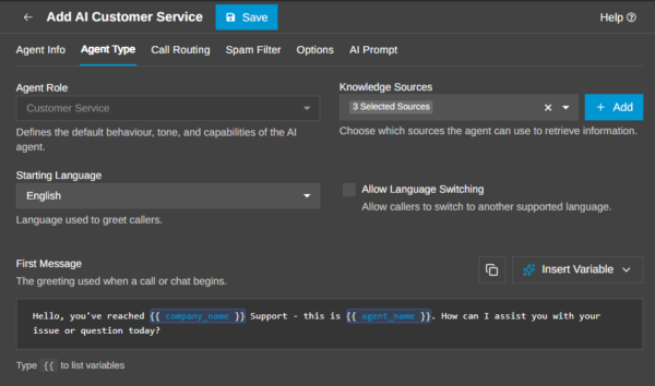 3CX Customer Service AI Agent Toevoegen 3CX Customer Service AI Agent Toevoegen