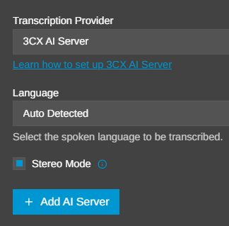 3CX Transcriptie server 3CX Transcriptie server