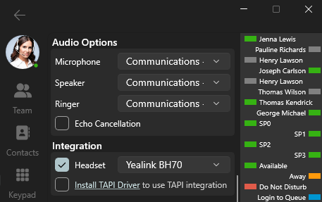 3CX Yealink headset integratie