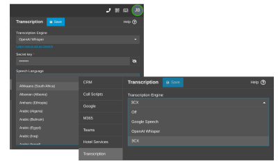AI Transcripties 3CX AI instellen