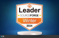 3CX wint SourceForge Leader badge