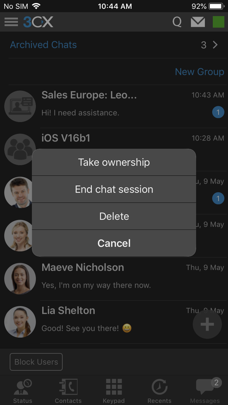 Meer chatfuncties en opties in de nieuwe bèta-update voor de 3CX iOS-app