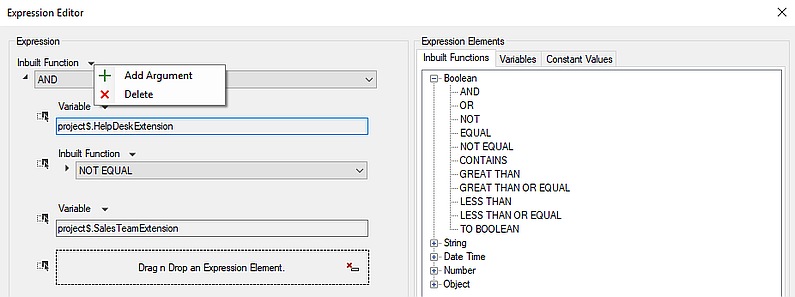 Expression Editor van de nieuwe CFD