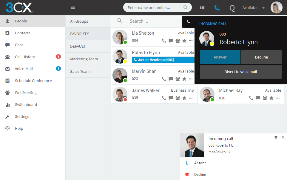 Nieuwe functies voor de webclient en beheerdersfuncties voor de configuratie van IP-telefoons in SP1 bèta v15.5