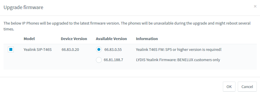Haal de nieuwste Yealink-firmware op via de 3CX-beheerconsole