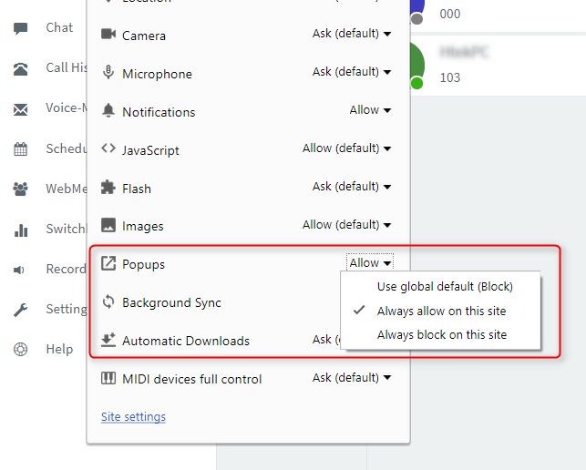 Pop-upblocker voor de 3CX-webclient bij het plannen van audio- en videoconferenties in uw agenda