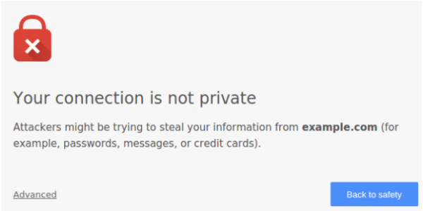Uw verbinding is niet privé door Self-Signed SSL certificaat