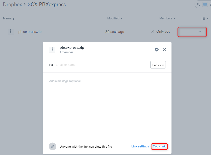 Upload de back-up van uw telefooncentrale naar Dropbox