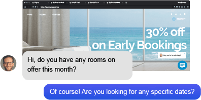 live chat hotel