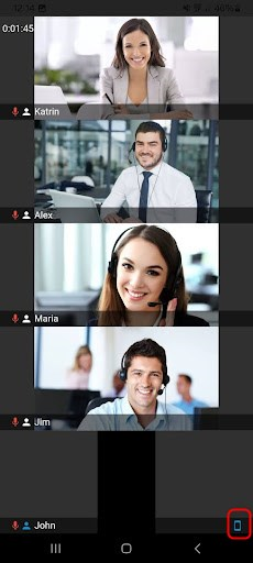 3CX Mozaïekweergave Mozaïekweergave in 3CX videoconferentie-apps