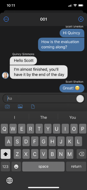 Met de update voor de iOS-app wordt de chatinterface gebruiksvriendelijker.