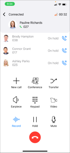 iOS App Multi-gespreksweergave