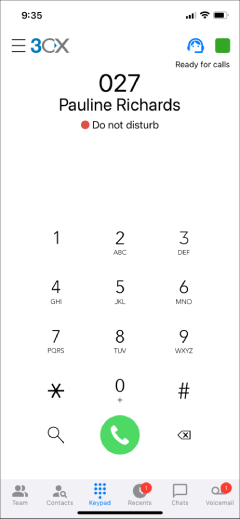 iOS status in Dialer iOS status in Dialer