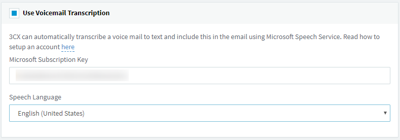Transcriptie van voicemail naar tekst in 3CX V15.5 Update 4