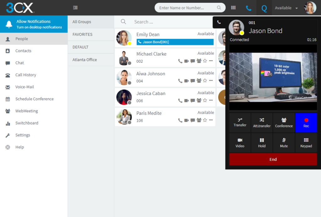 3CX v15.5, update 6 omvat een nieuwe webgebaseerde softphone