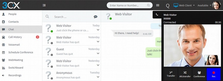 Videochat met de bezoekers van uw website via de plug-in 3CX Live Chat and Talk voor WordPress