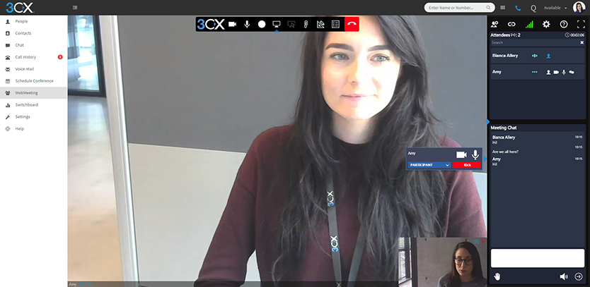 Nieuwe interface in 3CX WebMeeting